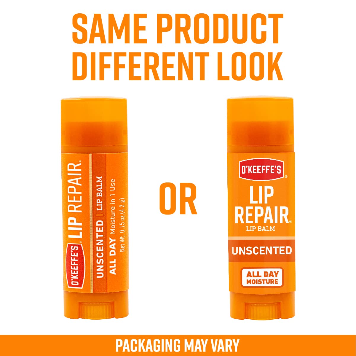 O'Keeffe's Unscented Lip Repair Lip Balm for Dry, Cracked Lips, Stick, (Pack of 4) Beauty & Personal Care O'Keeffe's