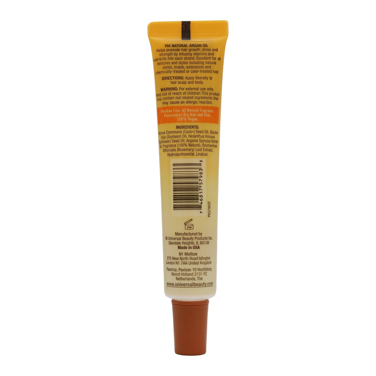 Via Natural Ultra Care - Argan Oil, Promotes hair growth, makes hair stronger and healthier, concentrated natural oil, moisturizer, moisturizing oil,