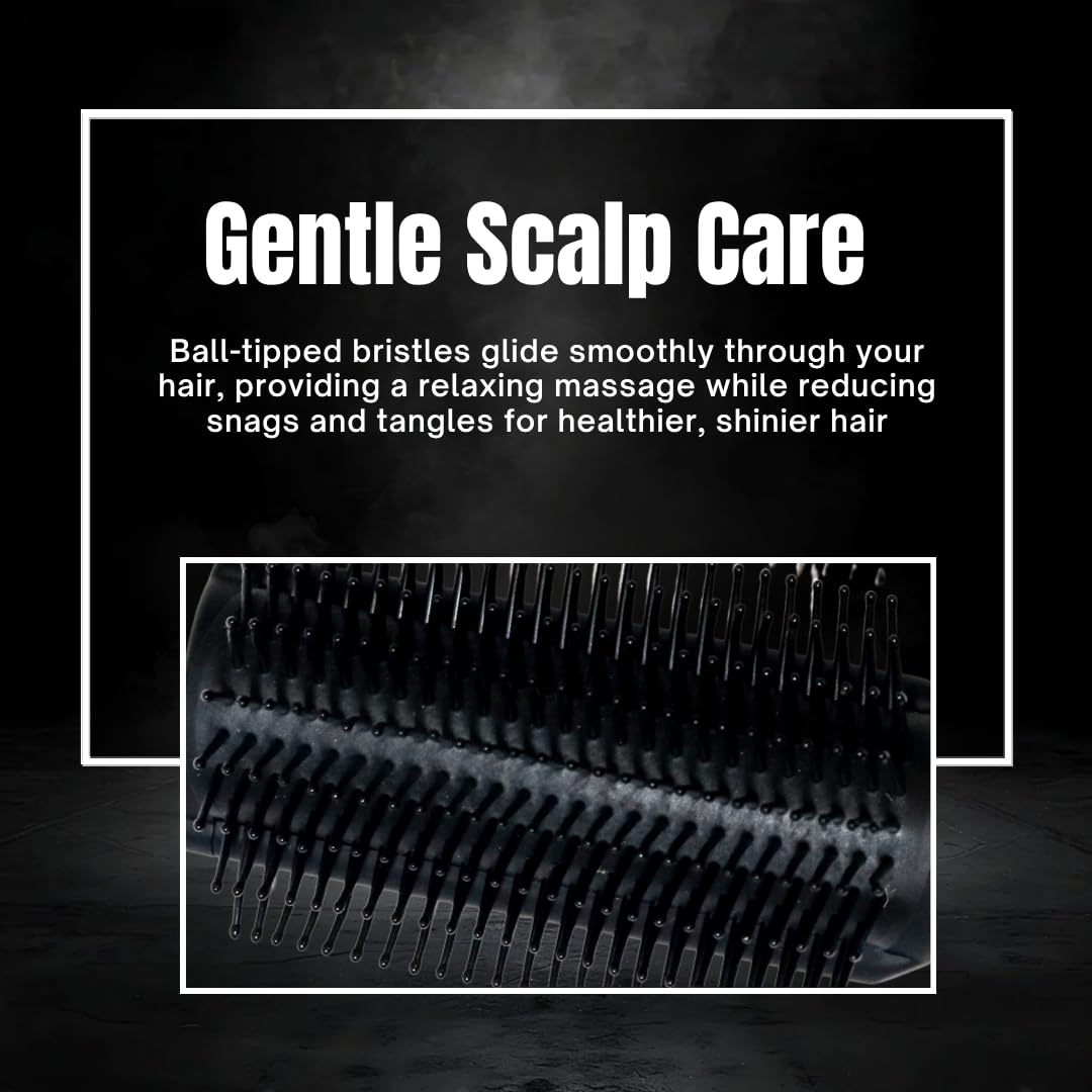 FOLELLO Round Hair Brush for Men and Women - Lightweight Styling Comb for Blow Drying, Curls, Waves, Volume - Suitable for Straight, Curly, Thick or