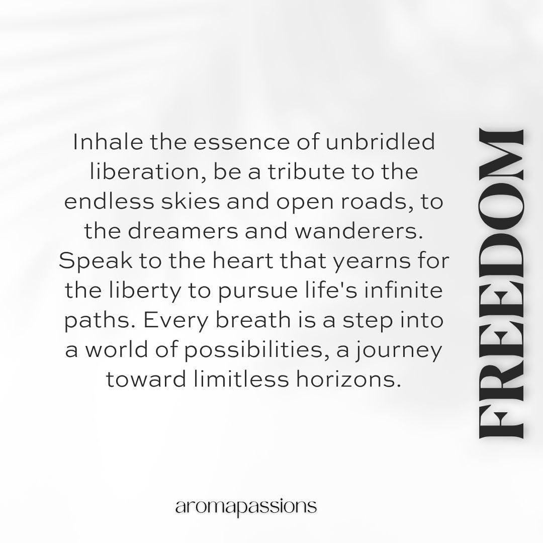 aromapassions FREEDOM | Inspired by ANOTHER 13 | Pheromone Cologne for Men and Women | Extrait De Parfum | Long Lasting Dupe Clone Essential Oil Beauty & Personal Care aromapassions