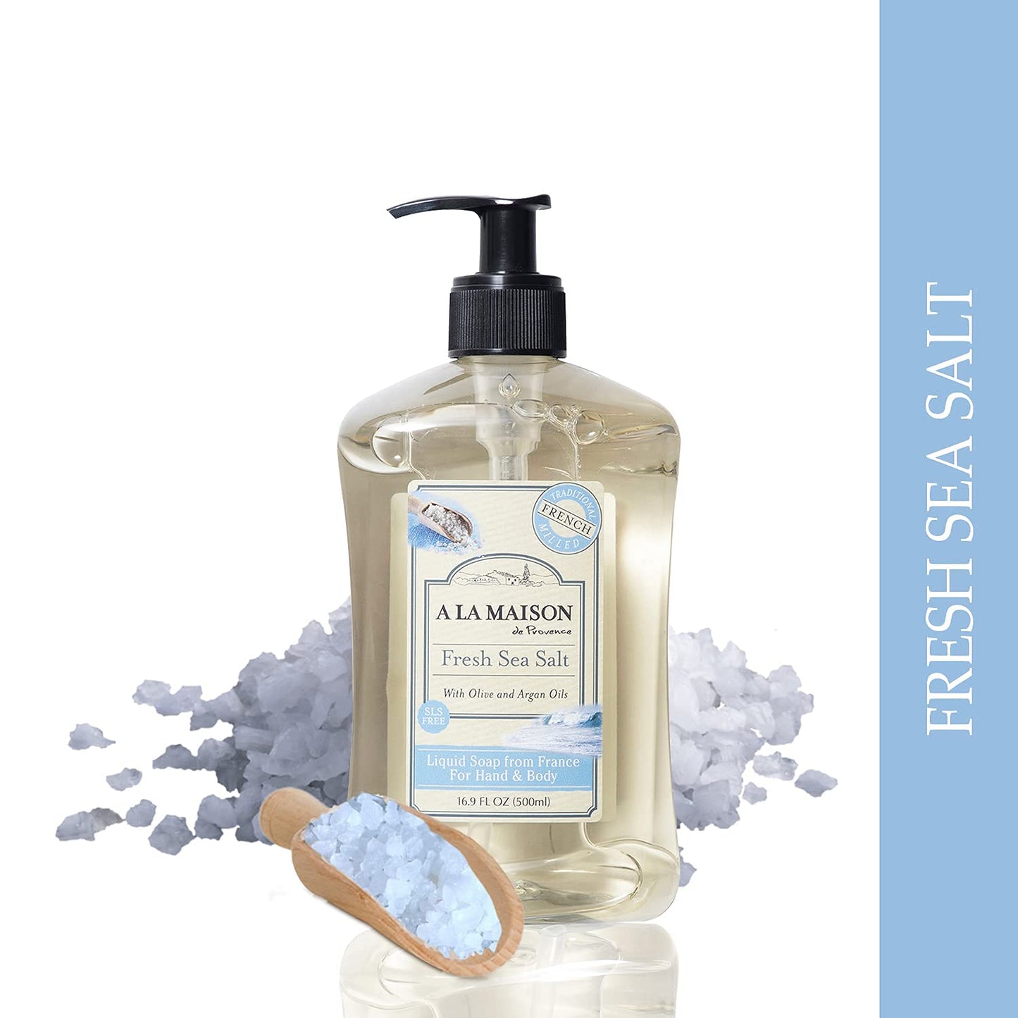 A LA MAISON French Liquid Hand Soap, Fresh Sea Salt - Natural Hand Wash Made with Essential Oils - Biodegradable, Plant-Based, Vegan, Cruelty-Free Beauty & Personal Care A LA MAISON