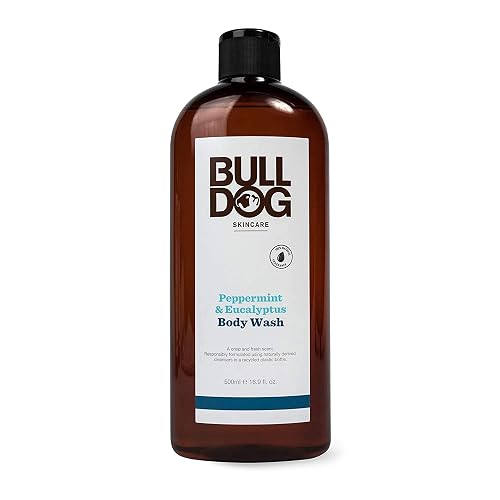 Bulldog Mens Skincare and Grooming Body Wash, Peppermint and Eucalyptus, 16.9 Fl Oz Beauty & Personal Care Bulldog Skincare for Men
