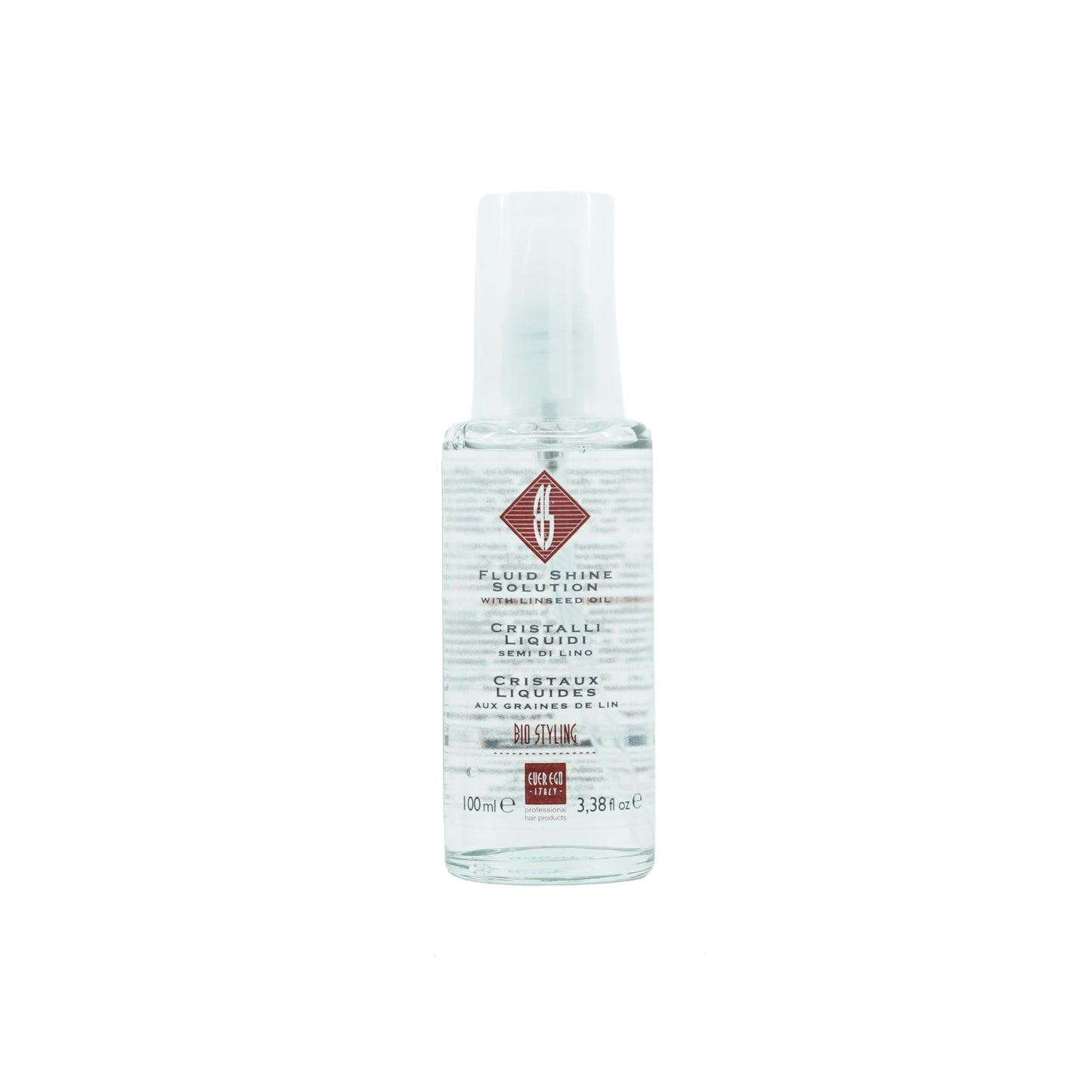 Ever Ego Italy | BioStyling | Liquid Crystals with Linseed OIl | For Chemically Treated or Permed Hair | 3.38fl oz / 100ml Bottle Beauty & Personal Care Ever Ego Italy