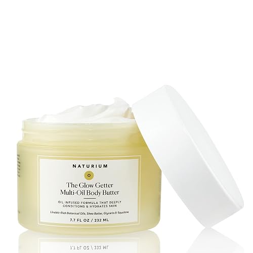 Naturium The Glow Getter Whipped Multi-Oil Body Butter, Firming Cream & Body Moisturizer with Shea Butter, 7.7 fl oz Beauty & Personal Care Naturium