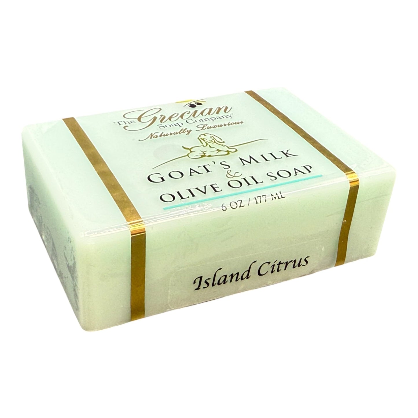 Grecian Goats Milk & Olive Oil Soap Bar 3-pack Island Citrus Scent: Handmade, All-Natural, Soap for Dry & Sensitive Skin, Anti-Aging, pH-Balanced Beauty & Personal Care The Grecian Soap Company