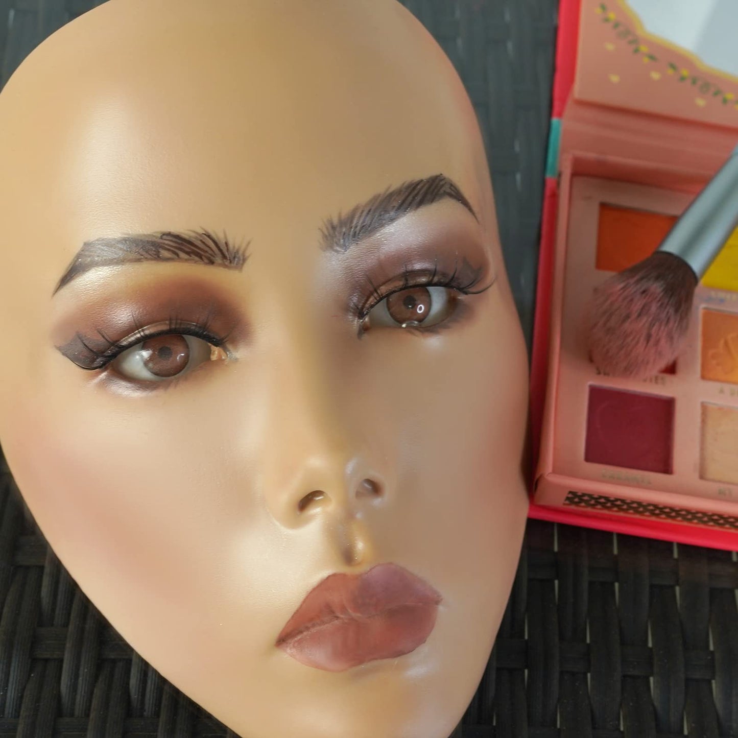 5D makeup Practice Face Board, Silicone Makeup Mannequin Face, Reusable Beginner Practice Eye Makeup Face, Eye Fake Silicone, Makeup Artist Full Face Beauty & Personal Care getpuchra