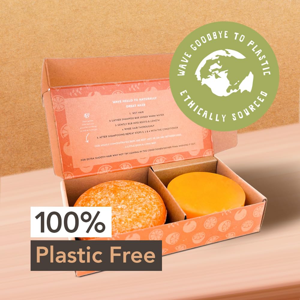 Shampoo and Conditioner Bar, Fresh Citrus - Sulfate Free Solid Shampoo and Conditioner Bars Set, Vegan Hair Care for All Hair Types, Long Lasting (120 Beauty & Personal Care Clever Yoga