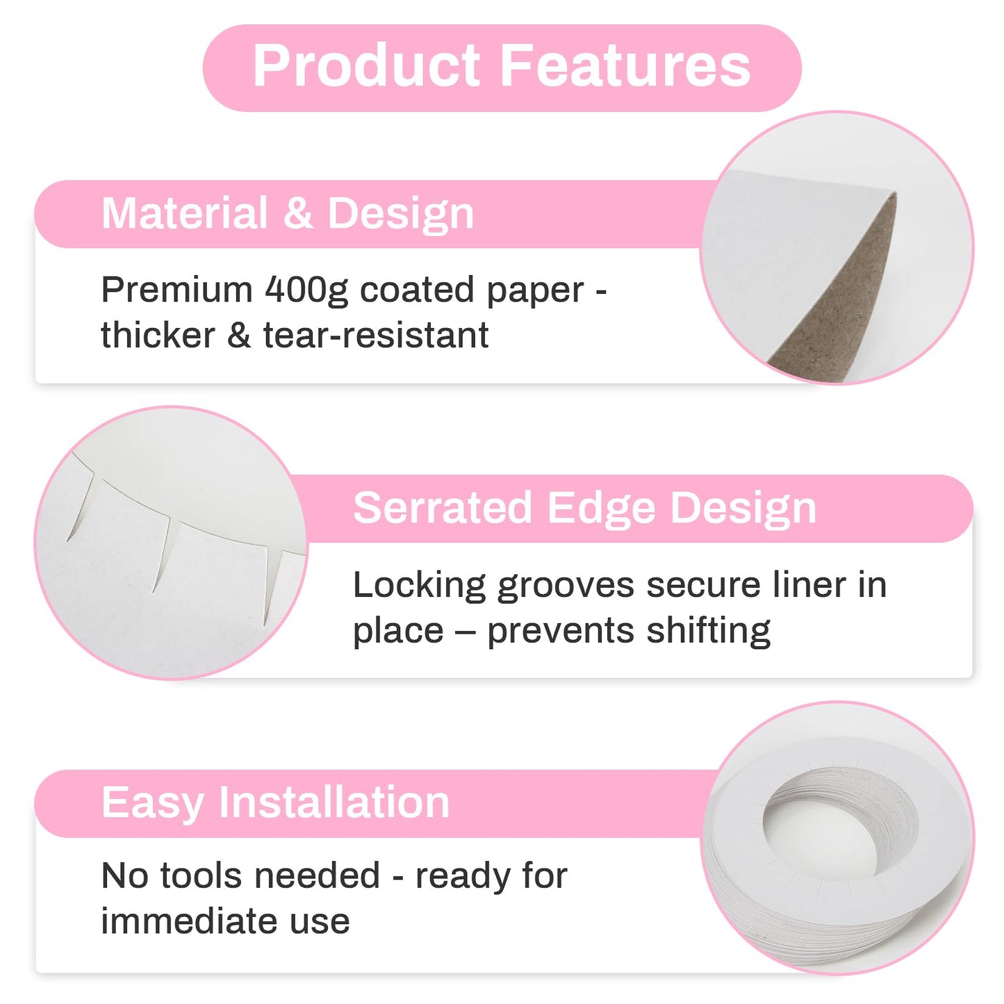 RAQEHO Wax Collars for Wax Pot - 100PCS Disposable Coated Paper Protective Clean Collar for 14oz Wax Warmer Melting Pot for Hair Removal Women Wax Beauty and Personal Care RAQEHO