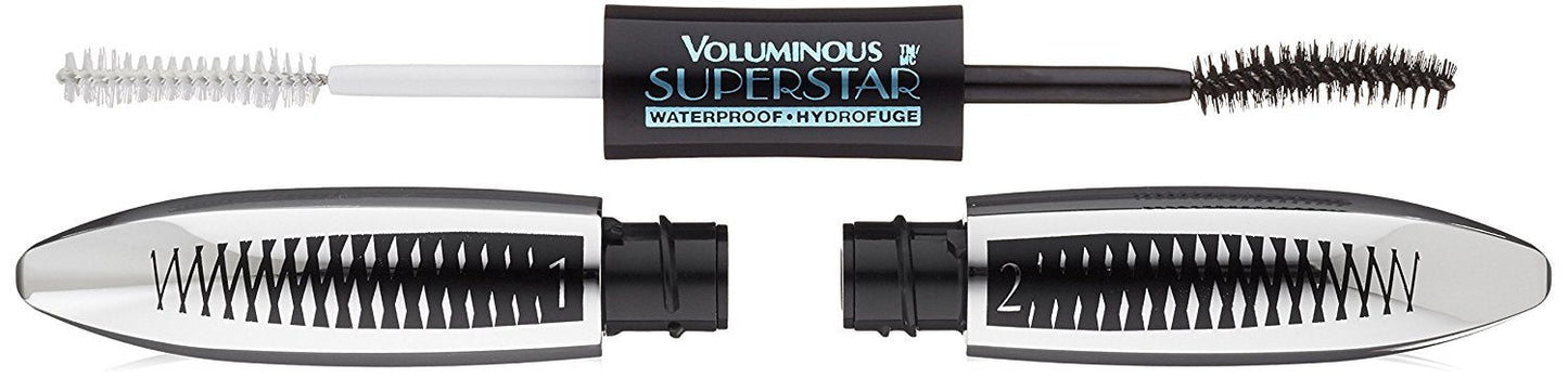 L'Oreal Paris Cosmetics Voluminous Superstar Mascara, Waterproof, Black, 0.41 Fl. Oz, 1 Count Beauty & Personal Care L'Oreal Paris