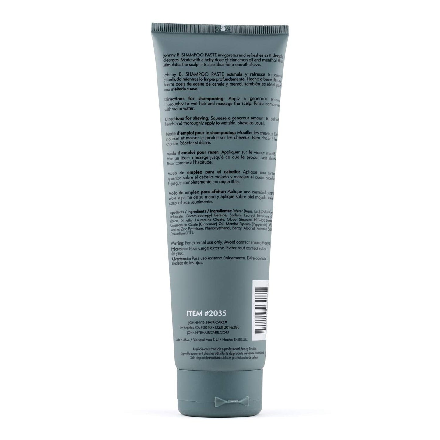 JOHNNY B. Shampoo & Shave Paste, Professional Multipurpose Men’s Product 6.7 oz. Beauty & Personal Care JOHNNY B.