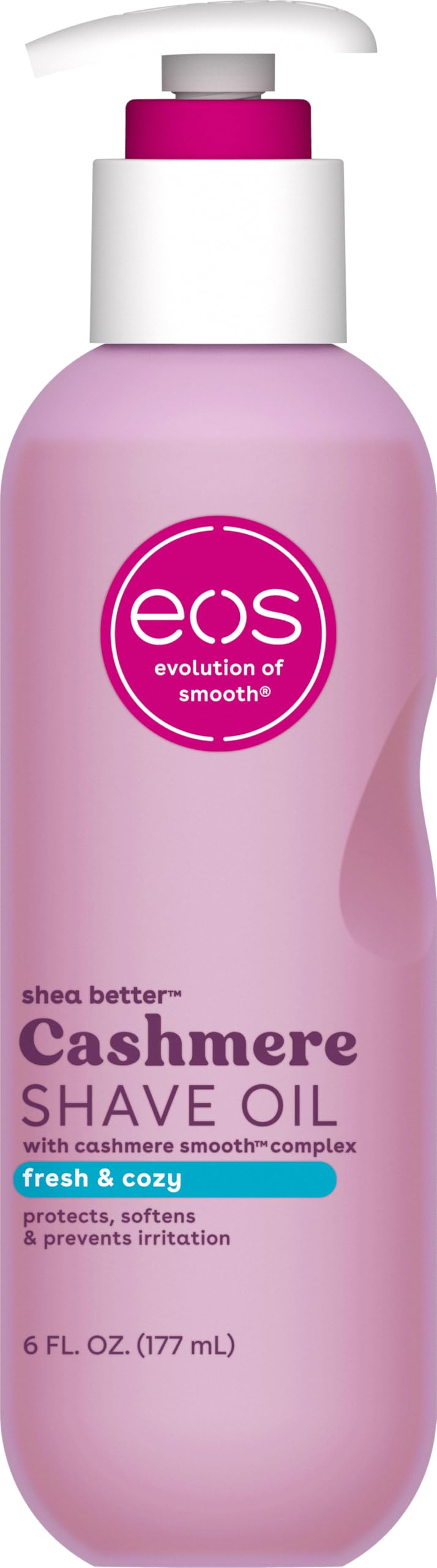 eos Cashmere Shave Oil - Fresh & Cozy, Moisturizing Shave Oil, 6 oz Beauty and Personal Care eos