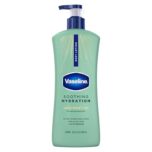 Vaseline Soothing Hydration Body Lotion Soothing Hydration for Dry Skin with Ultra-Hydrating Lipids + 1% Aloe Vera Extract to Refresh Dehydrated Skin Beauty & Personal Care Vaseline