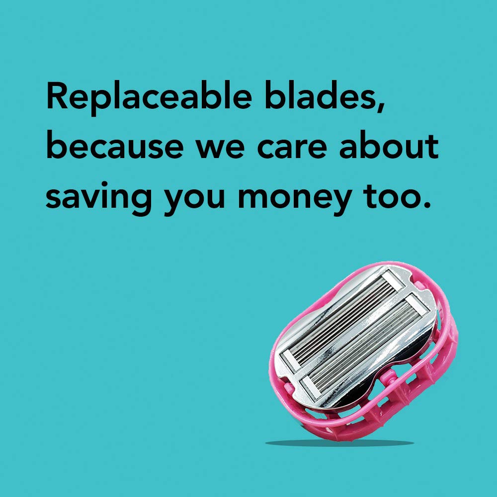 Premium Omnishaver with Pink Travel Case - The Fastest Way to Shave Head, Legs, Arms, Body, an Alternative to Disposable Shaving Razors Self Cleans Beauty and Personal Care OmniShaver