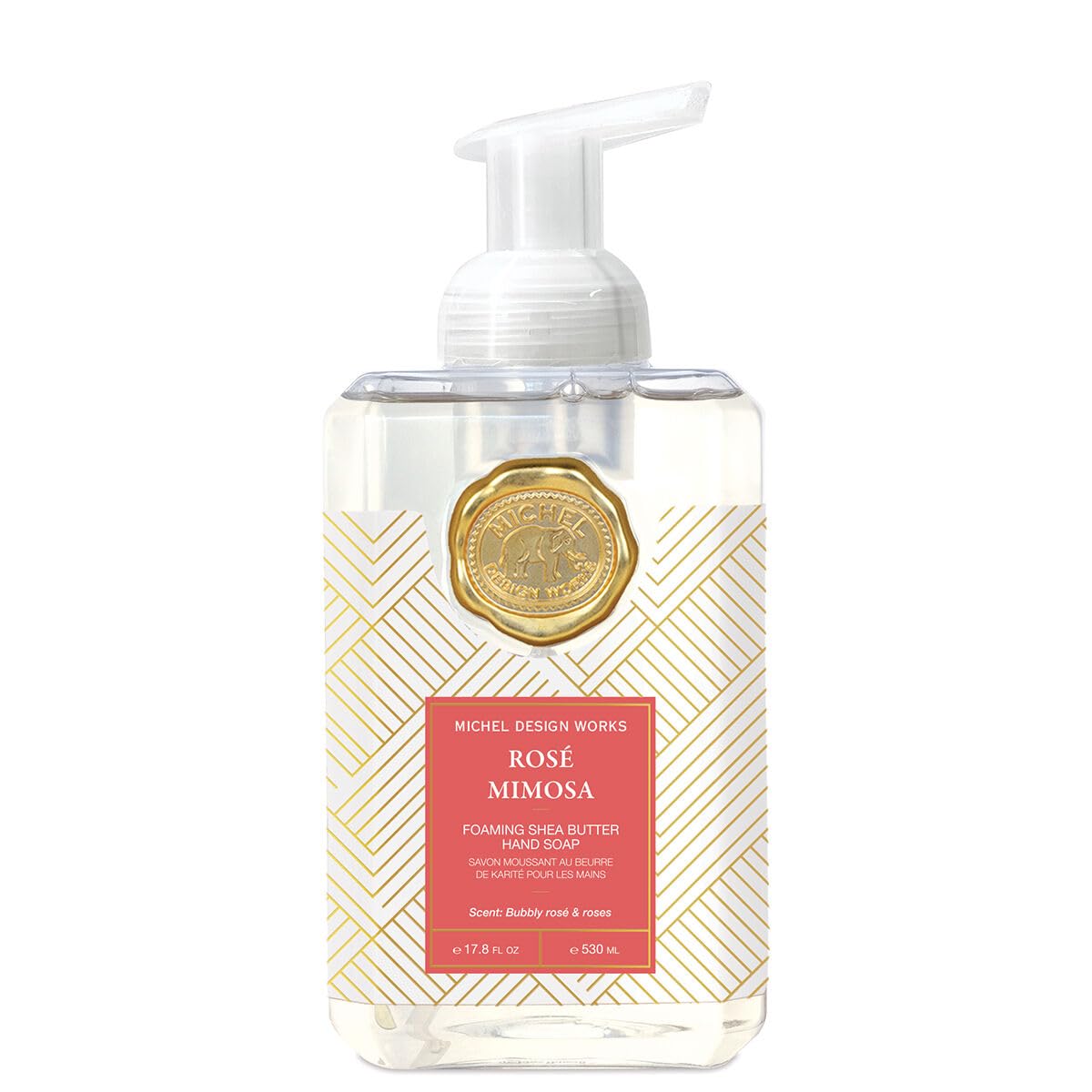 Michel Design Works Foaming Hand Soap, Rose Mimosa, Beautiful Square Container with Pump Beauty & Personal Care Michel Design Works