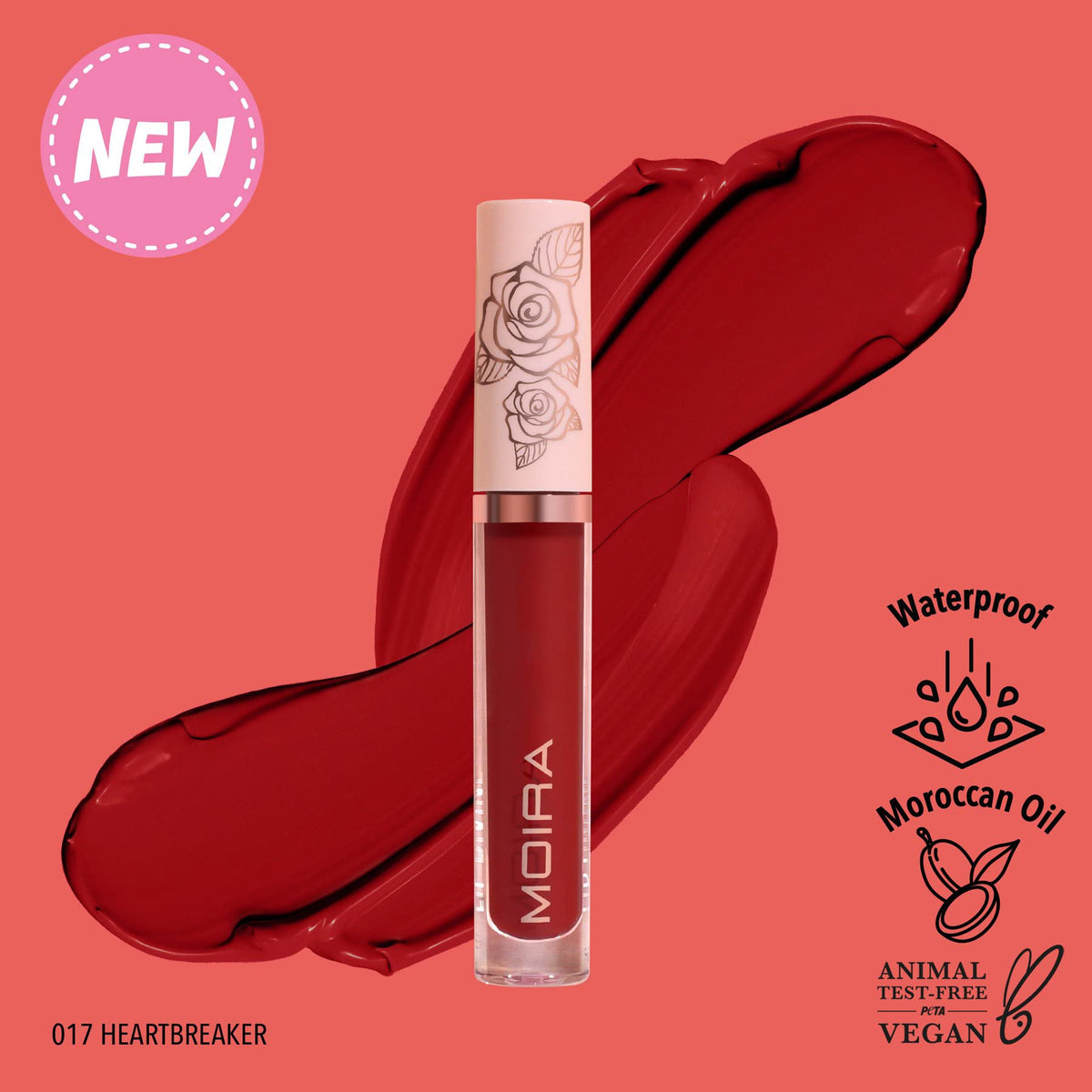 Moira Lip Divine Liquid Lipstick (017, Heartbreaker) Beauty & Personal Care Moira