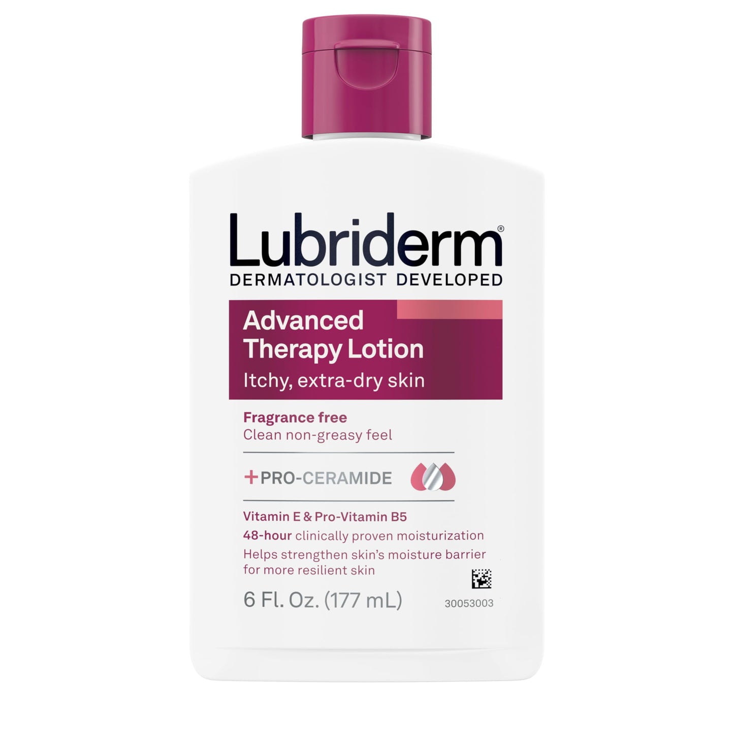 Lubriderm Advanced Therapy Fragrance-Free Moisturizing Hand & Body Lotion + Pro-Ceramide, Intense Hydration for Itchy, Extra Dry, & Sensitive Skin Beauty & Personal Care Lubriderm