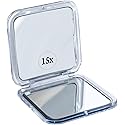 Small Compact 15X Magnifying Mirror for Travel - Handheld, Foldable & Lightweight - Mini Pocket-Sized Magnified Mirror for Purse - Square 3.3” x 3.3” Beauty & Personal Care MIRRORVANA