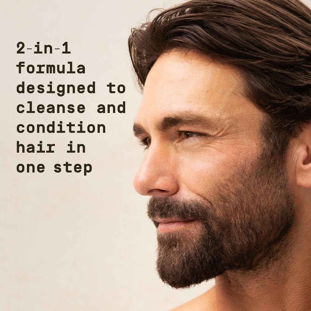 PAPATUI by Dwayne Johnson Nourishing Shampoo + Conditioner 2in1 for Men | Clean Hair & Scalp | Sulfate-Free | Sandalwood Suede | 18 oz Beauty & Personal Care PAPATUI