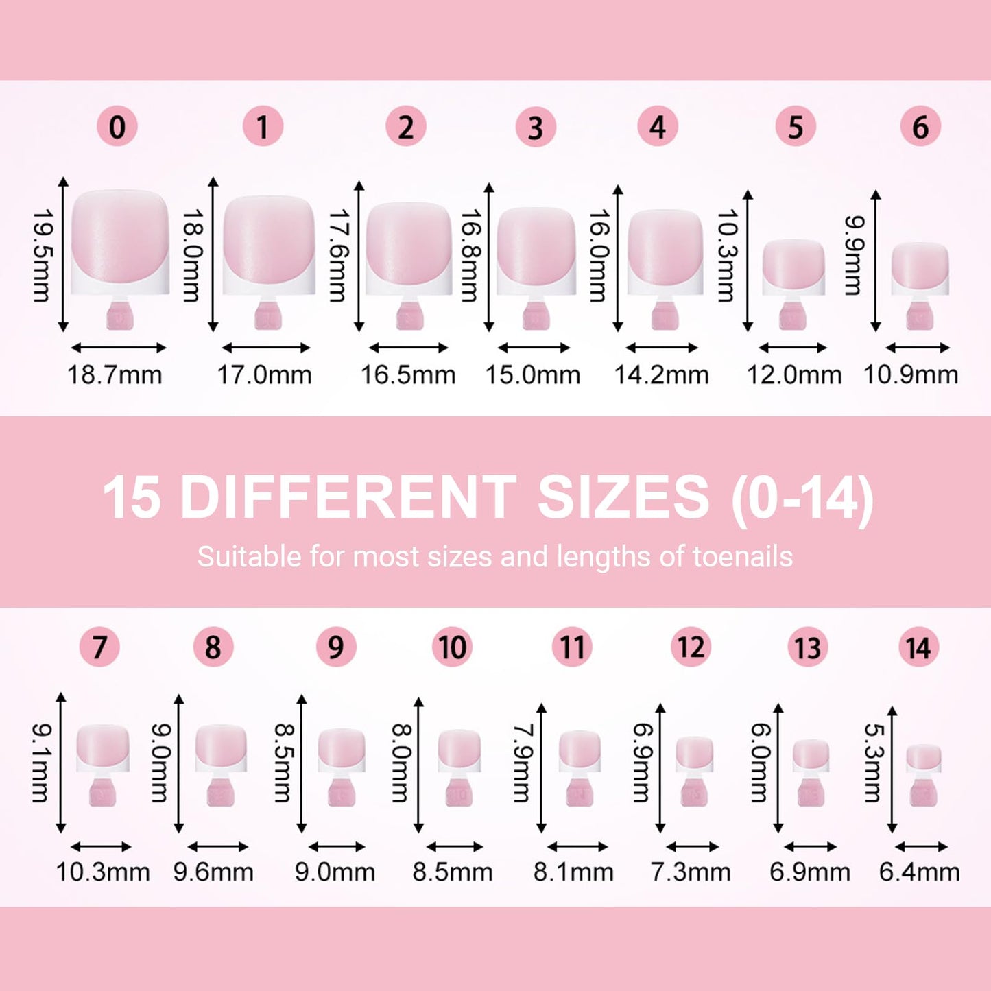 Toe Nail Press Ons, French Tips Toe Press On Nails, 150pcs Square Pre-Designed Soft Gel Thick False Toenail Extension, Berry Pink Full Cover Acrylic Beauty and Personal Care SWETIDY