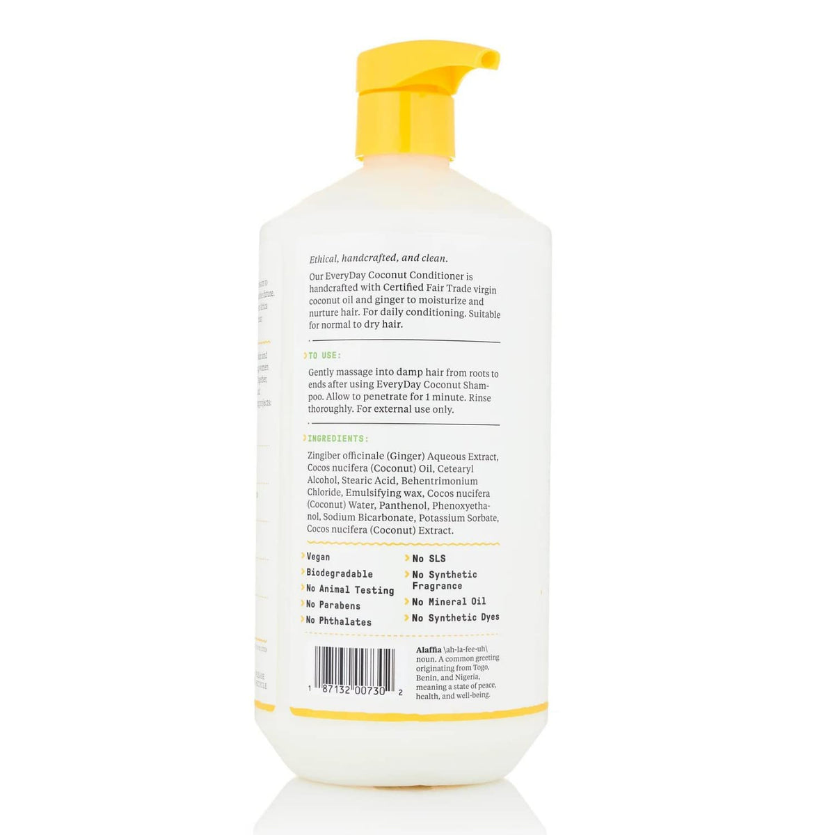 Alaffia EveryDay Coconut Conditioner, Ultra Hydrating Conditioner for Normal to Dry Hair. Made with Fair Trade Coconut Oil and Ginger. Cruelty Free Beauty & Personal Care Alaffia