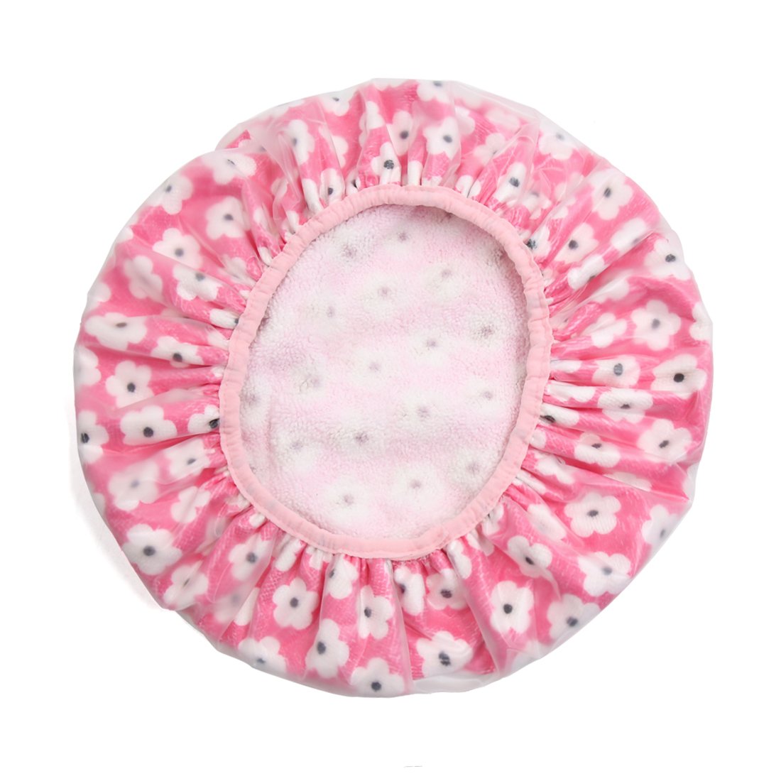 Ruilogod Plum Flower Printing Dual Layers Waterproof Shower Bath Salon Hair Cap Hat (id: 0ab f26 69d 050 dbb Beauty and Personal Care Ruilogod