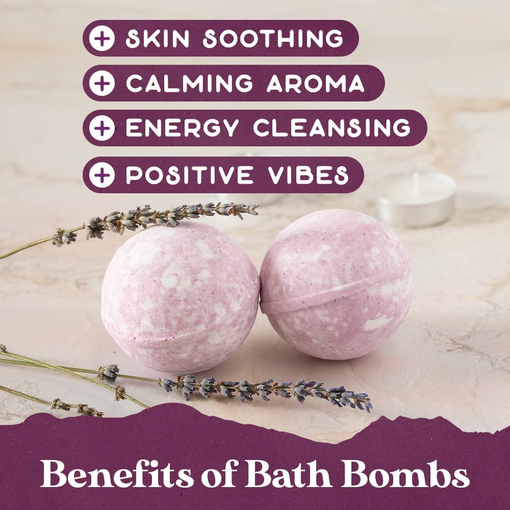 Purple Canyon Lavender Bath Bombs for Women - Relaxing, Natural Bath Bombs - Relaxing Self Care Gift Beauty and Personal Care PURPLE CANYON