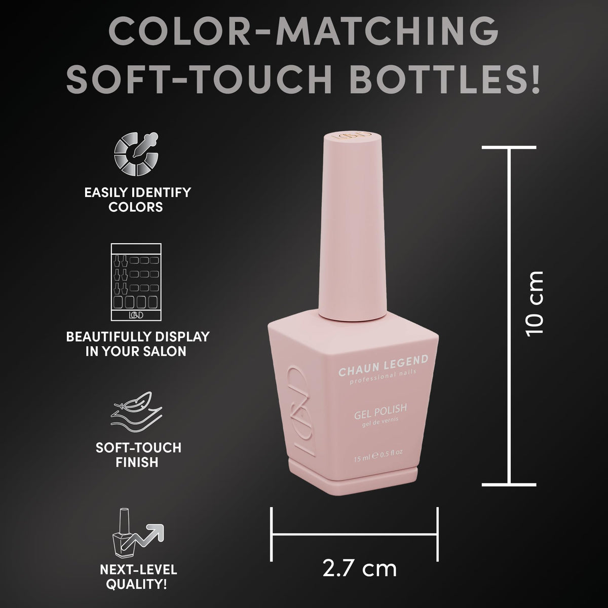 Chaun Legend UV Gel Nail Polish, 0.5 Ounce Long Lasting Salon Quality, Bubble Free Professional Manicures, Quick Dry High Shine, Sheer Thought LG5003