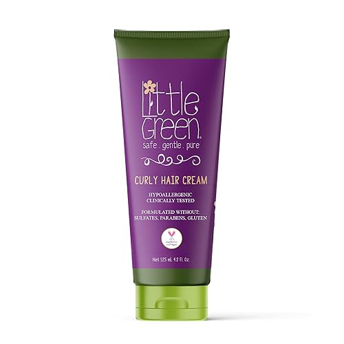 Little Green Kids Curly Hair Cream, Anti Frizz Curl Defining Cream, Kids Curly Hair Products, 4.2oz Beauty & Personal Care Little Green