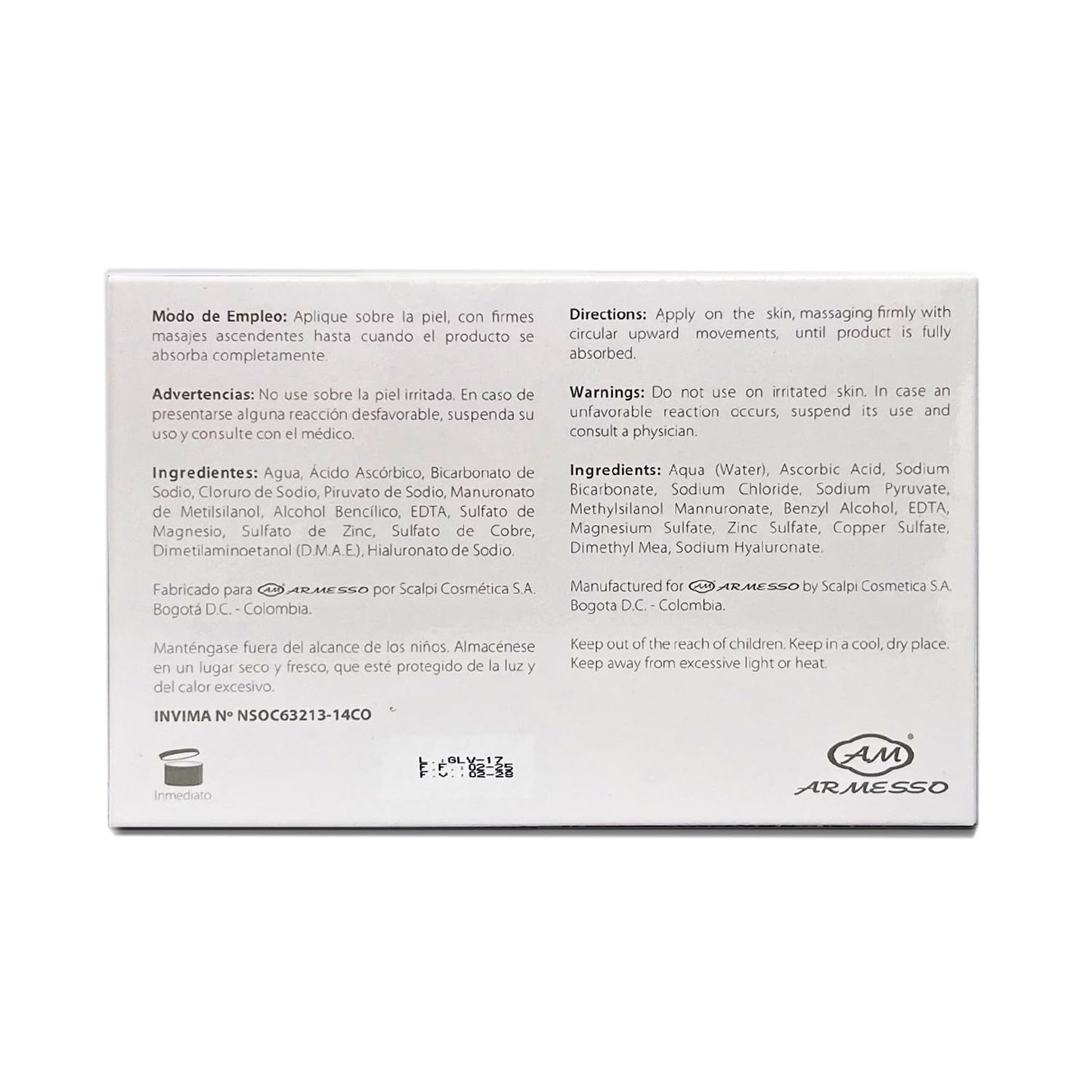 AM Armesso | Gluteox - Buttocks Firming & Lifting Serum | With DMAE, Organic Silica, Hyaluronic Acid & Antioxidants | For Professional Cosmetic Use Beauty & Personal Care AM ARMESSO