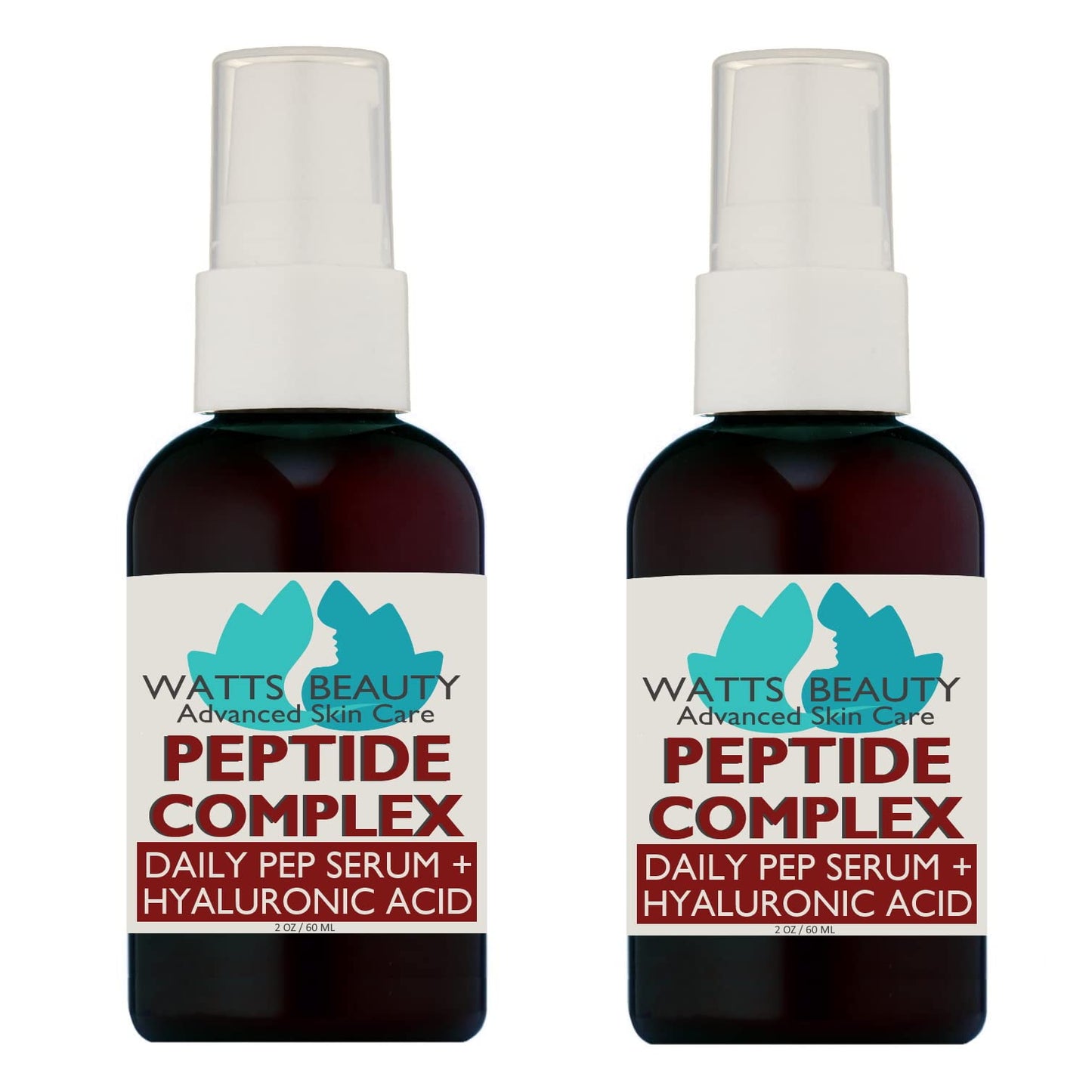 Watts Beauty Peptide Anti-Aging Face Serum - Hyaluronic Acid and Collagen Boosting Daily Face Care Polypeptide Complex with L-Arginine Firms Wrinkles Beauty & Personal Care Watts Beauty