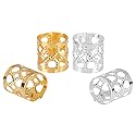 Tbestmax 200 pcs Dreadlocks Beads Hair Braid Rings Clips Dread Locks Hair Braiding Metal Cuffs Decoration/Accessories Jewelry, Silver and Gold Beauty & Personal Care Tbestmax