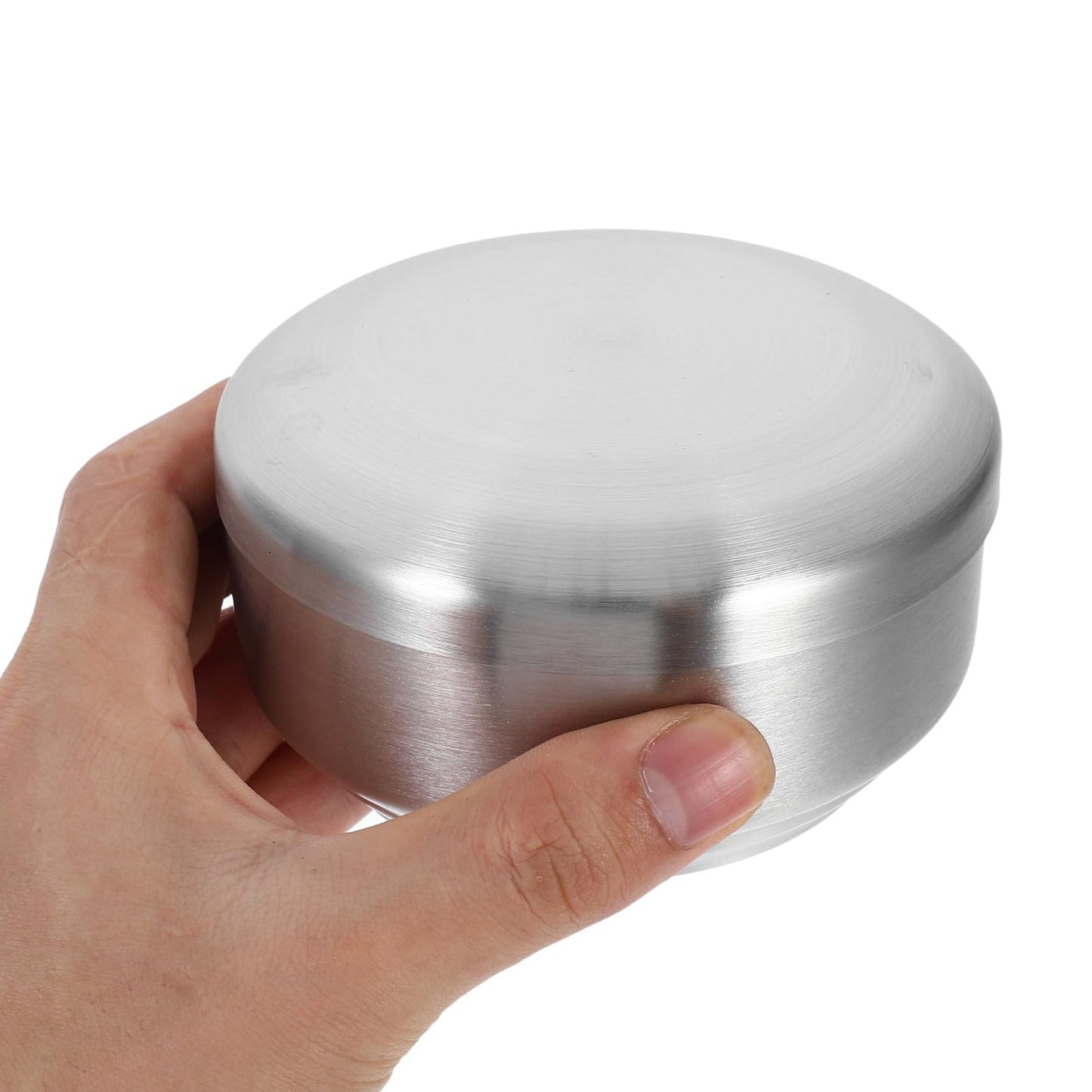 SEWACC Stainless Steel Shaving Bowl with Lid, Metal Shaving Soap Bowl Dish for Men, Bathroom Accessory for Household Use Beauty and Personal Care SEWACC