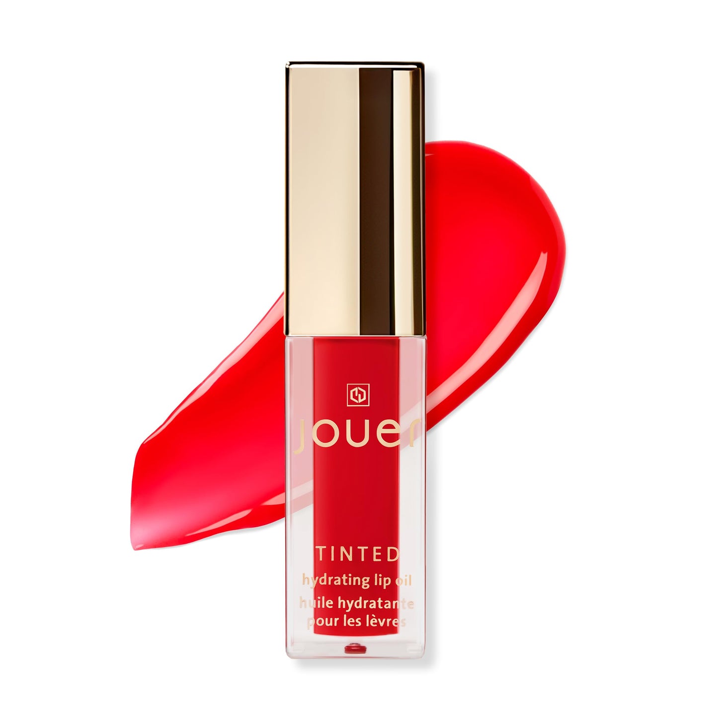 Jouer Essential Tinted Hydrating Lip Oil Gloss - Moisturizing Dry Lip Treatment Serum - Fragrance Free Tinted Lip Oil - Jojoba Seed Oil and Apricot Beauty and Personal Care Jouer
