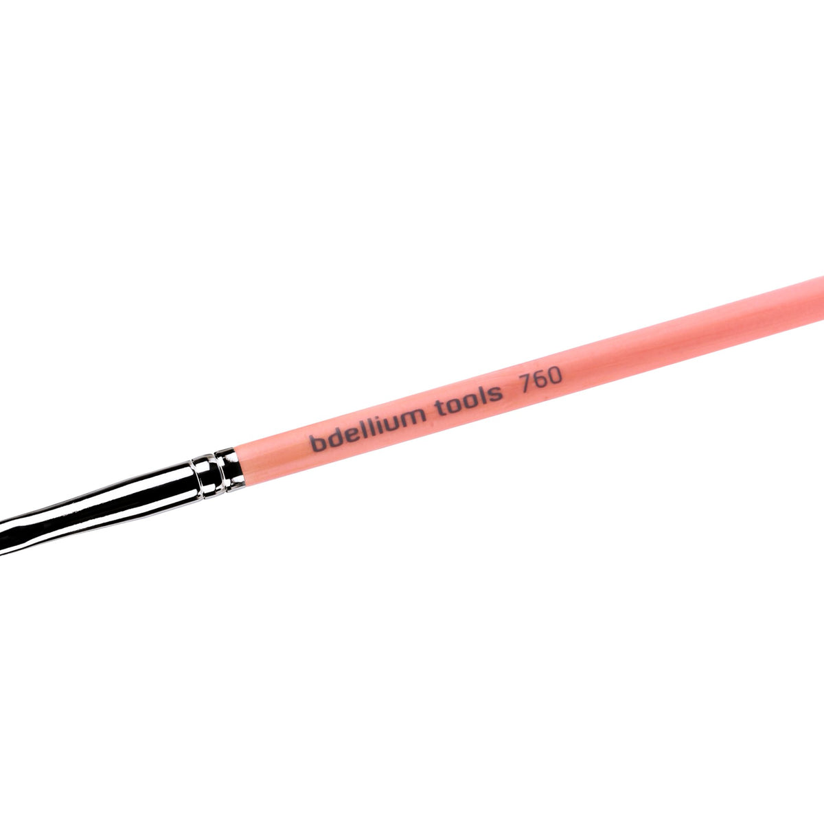 Bdellium Tools Professional Makeup Brush - Pink Bambu Series 760 Liner/Brow - With Soft Synthetic Fibers, For Eyes & Brows (Pink, 1pc)