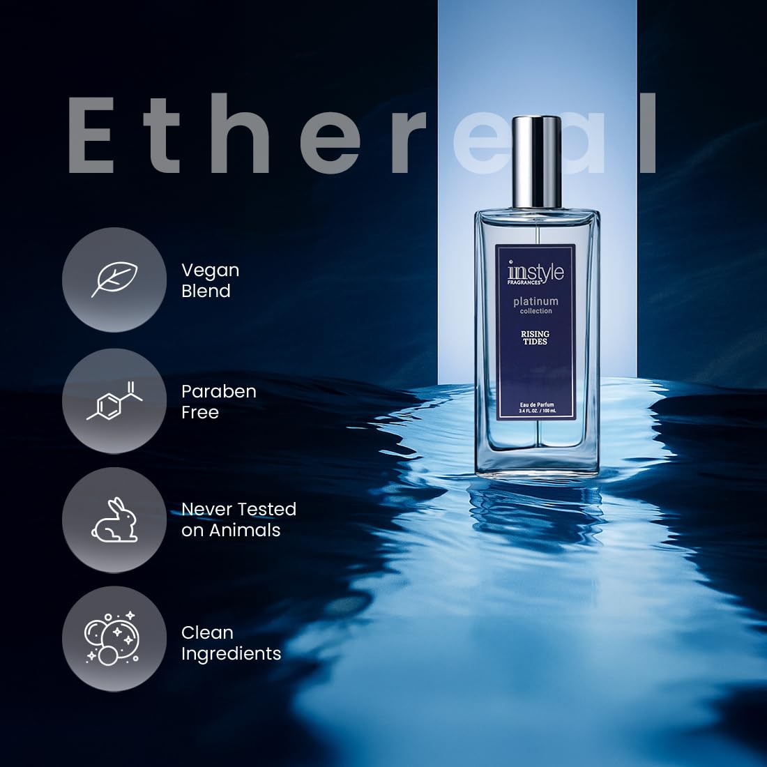 Instyle Fragrances Platinum Collection Rising Tides, Inspired by JPG’s L.e Male, Premium Men’s Eau de Parfum, CLEAN, Vegan, Paraben-Free, Never Tested Beauty & Personal Care Instyle Fragrances