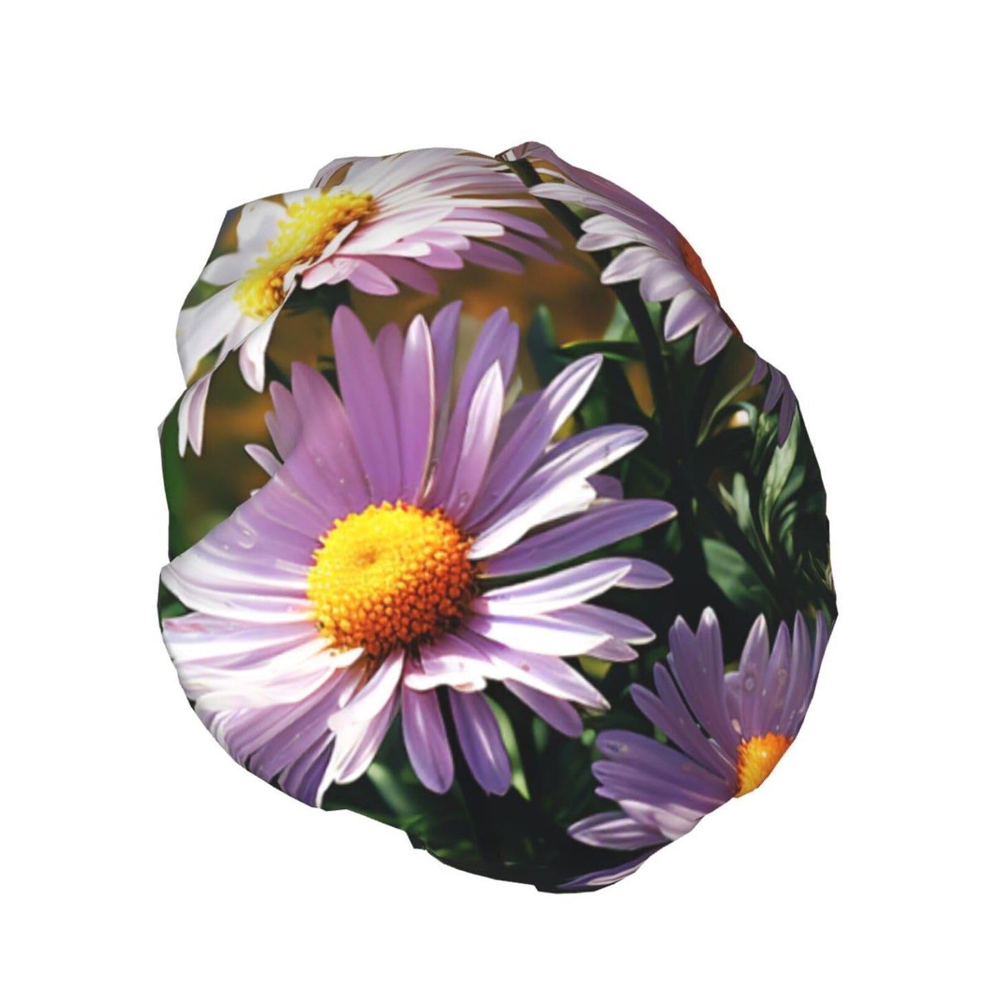 Daisy Plants Shower Cap For Women Reusable Double Layers Bathing Bath Cap Hair Caps Waterproof Elastic Band Ladies Spa Salon Shower Hat Hair Caps Beauty and Personal Care GDSHJKLW