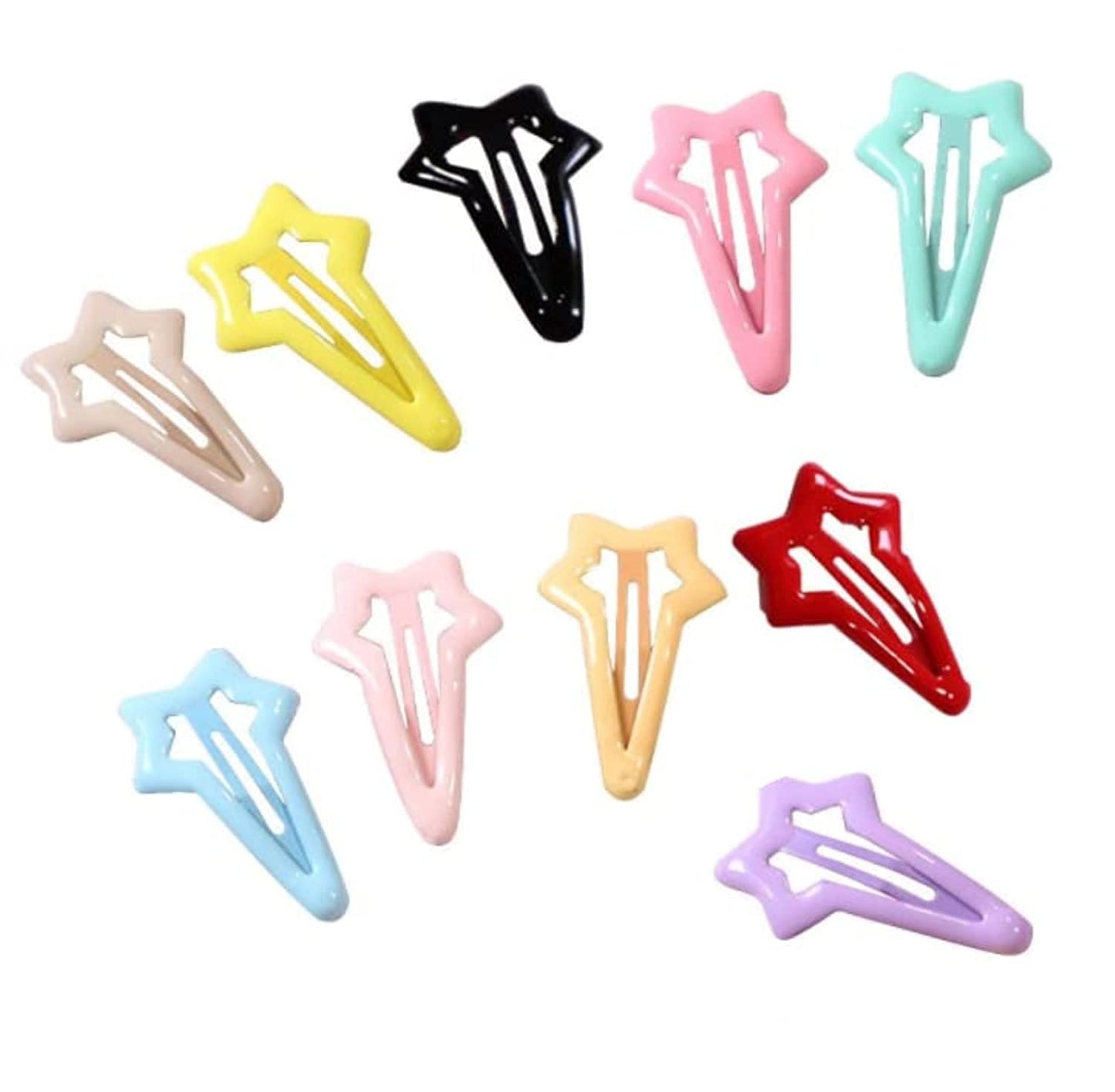 Duehut HLLMX 10 PCS Colorful Stars Duckbill Clip Hair Clip Non-slip Toddlers Colorful Cute Lovely Metal Hair Barrettes Hair Accessories for Kids Teens Beauty & Personal Care Duehut