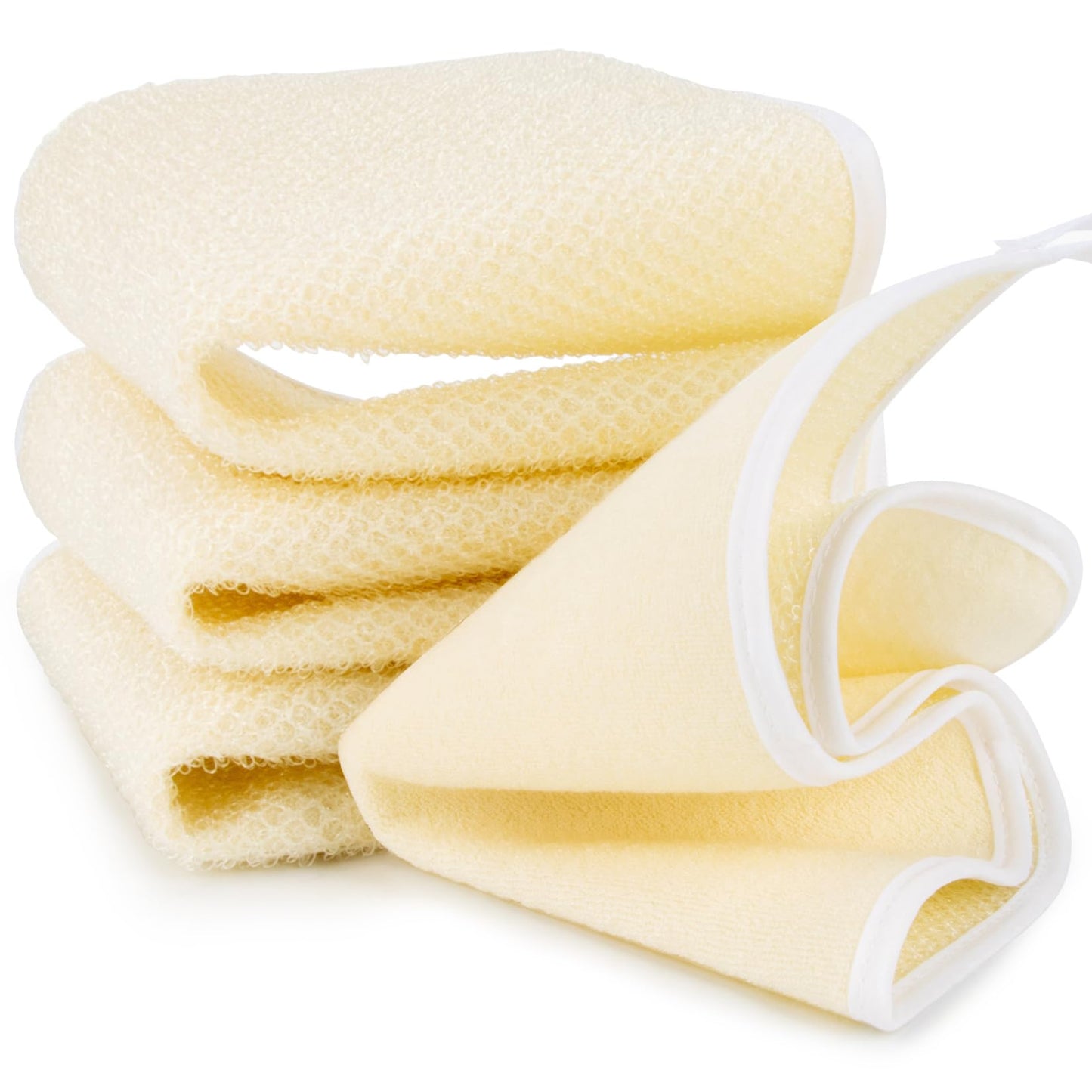 MAQIHAN Exfoliating Cloth - 4 Pack Exfoliating Washcloths for Body and Face Clean 8 × 10 inches Durable Weave Bath Body Scrubber Face Wash Cloths Bath Beauty and Personal Care MAQIHAN