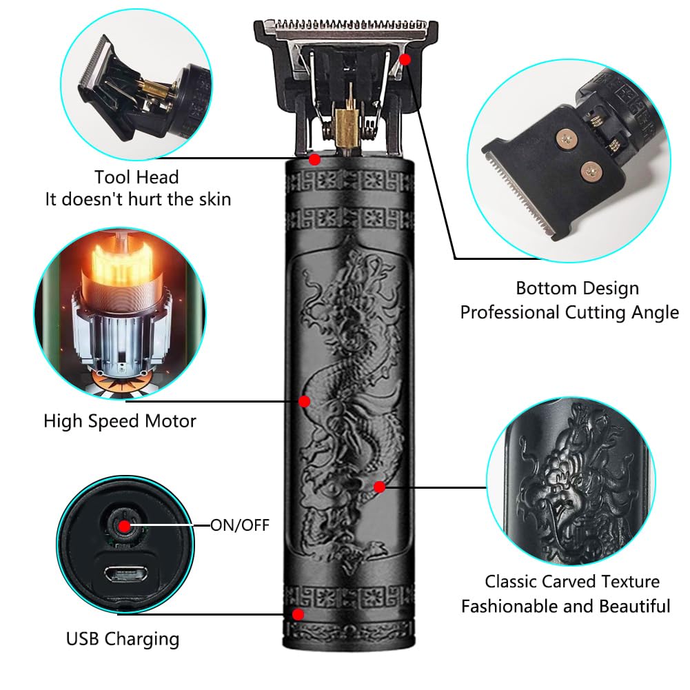 Hair Clippers for Men, Cordless Hair Clippers, Travel Small Hair Clippers 5.7" Hair Trimmer Classical Sculpting Styling Rechargeable Hair Remover Beauty and Personal Care YIPINER