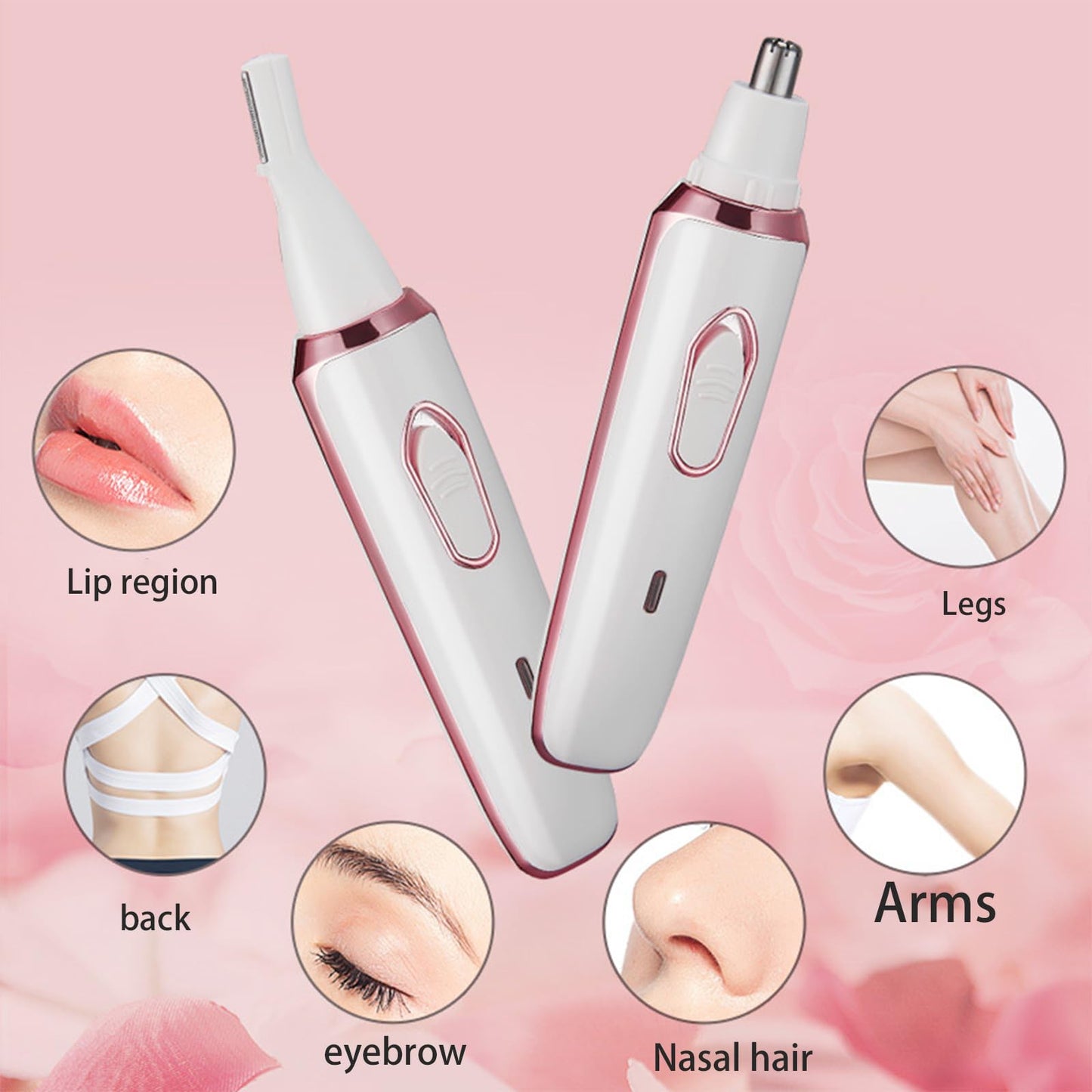 PTILSERY Electric Razro Painless 4-in-1 Women Shavers Hair Remover for Face,Eyebrow and Underarm Bikini Trimmer Hair Removal Tool Beauty and Personal Care PTILSERY