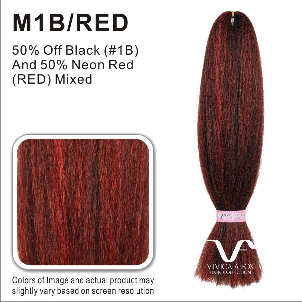 Vivica A. Fox 45 Inch Extra-Long Tiara II Synthetic Hair Braid - JUMBO BRAID (M1B/RED)