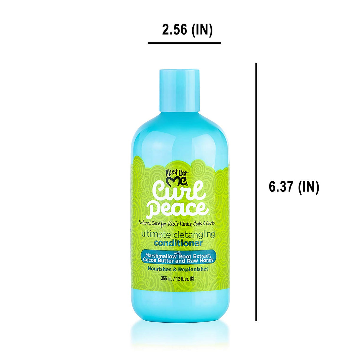 Just For Me Curl Peace Ultimate Detangling Conditioner - Nourishes & Replenishes, Contains Marshmallow Root Extract, Cocoa Butter & Raw Honey, Sulfate