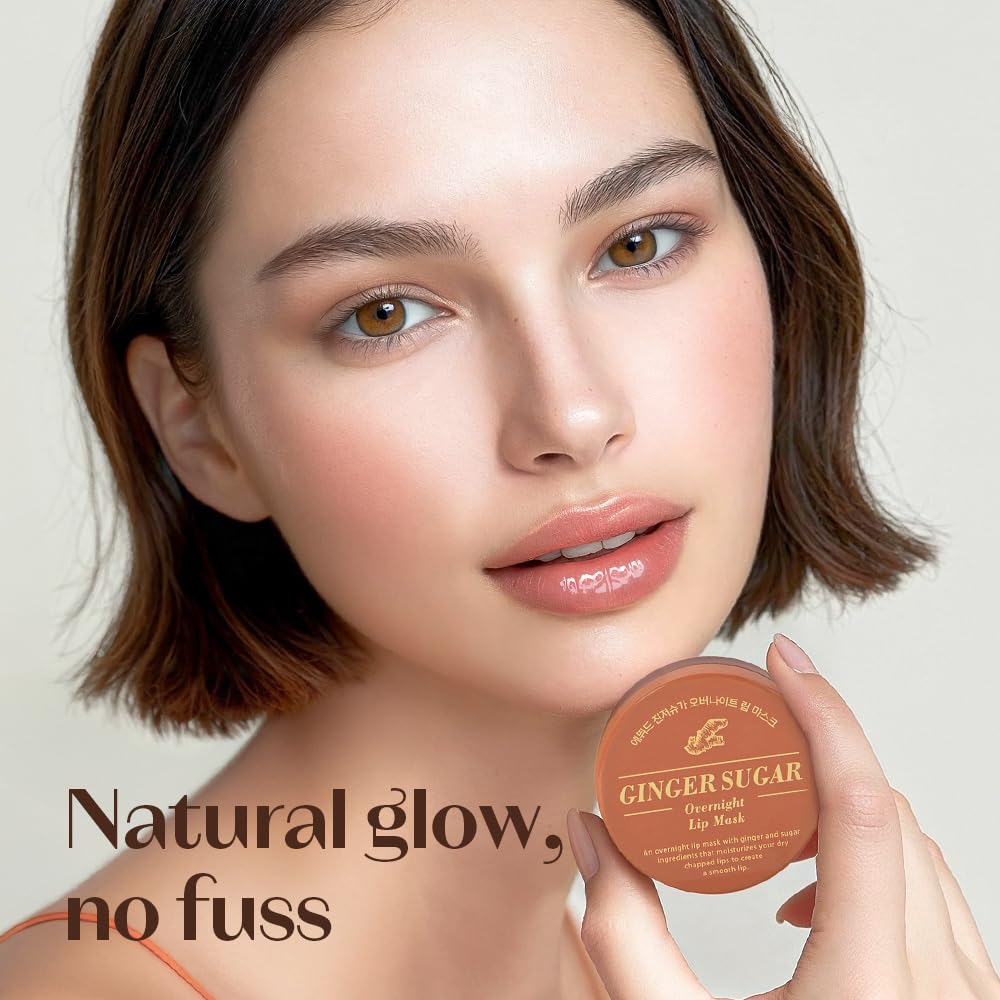 ETUDE Ginger Sugar Overnight Lip Mask 23g - Korean Lip Sleeping Mask Skin Care - Smooth and Moist Lips - Natural Ingredients Nourish & Hydrate Ginger Beauty and Personal Care ETUDE