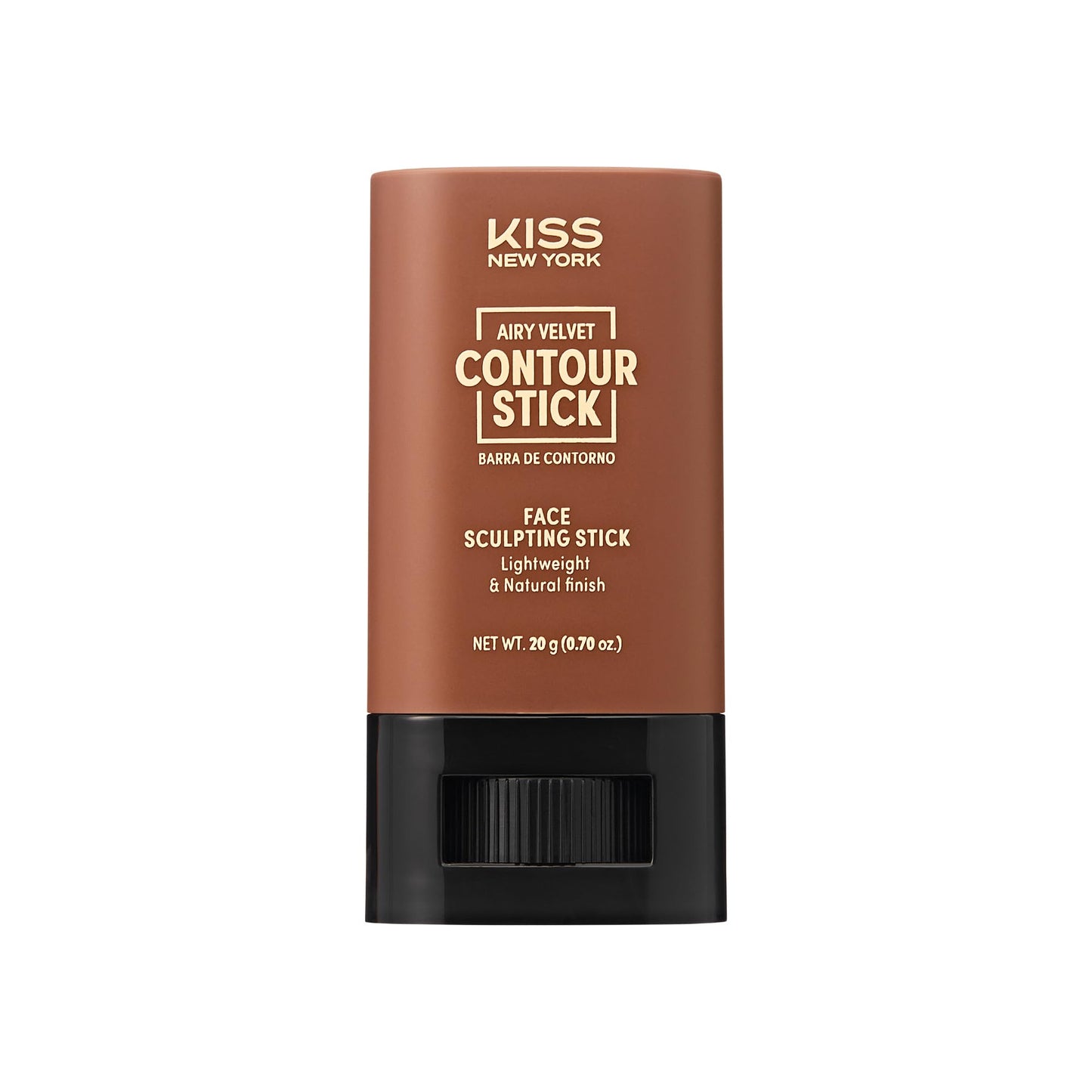 Kiss New York Airy Velvet Contour Stick, Cool Toned Face Sculpting Cream Makeup, Buildable with Lightweight Natural Finish, Hyaluronic Acid & Green Beauty & Personal Care Kiss