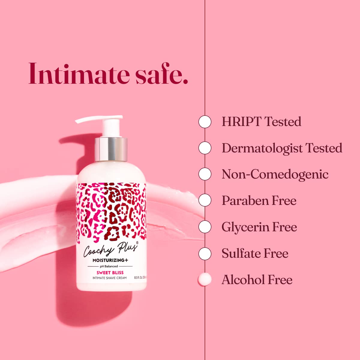 IntiMD Coochy Plus Intimate Shaving Cream SWEET BLISS For Pubic, Bikini Line, Armpit - Rash-Free With Patent-Pending MOISTURIZING+ Formula, Prevents Beauty and Personal Care IntiMD