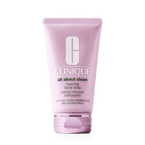 Clinique All About Clean Foaming Face Wash With Hyaluronic Acid + Glycerin For Very Dry to Dry Combination Skin Types, 5 Fl Oz Beauty & Personal Care Clinique