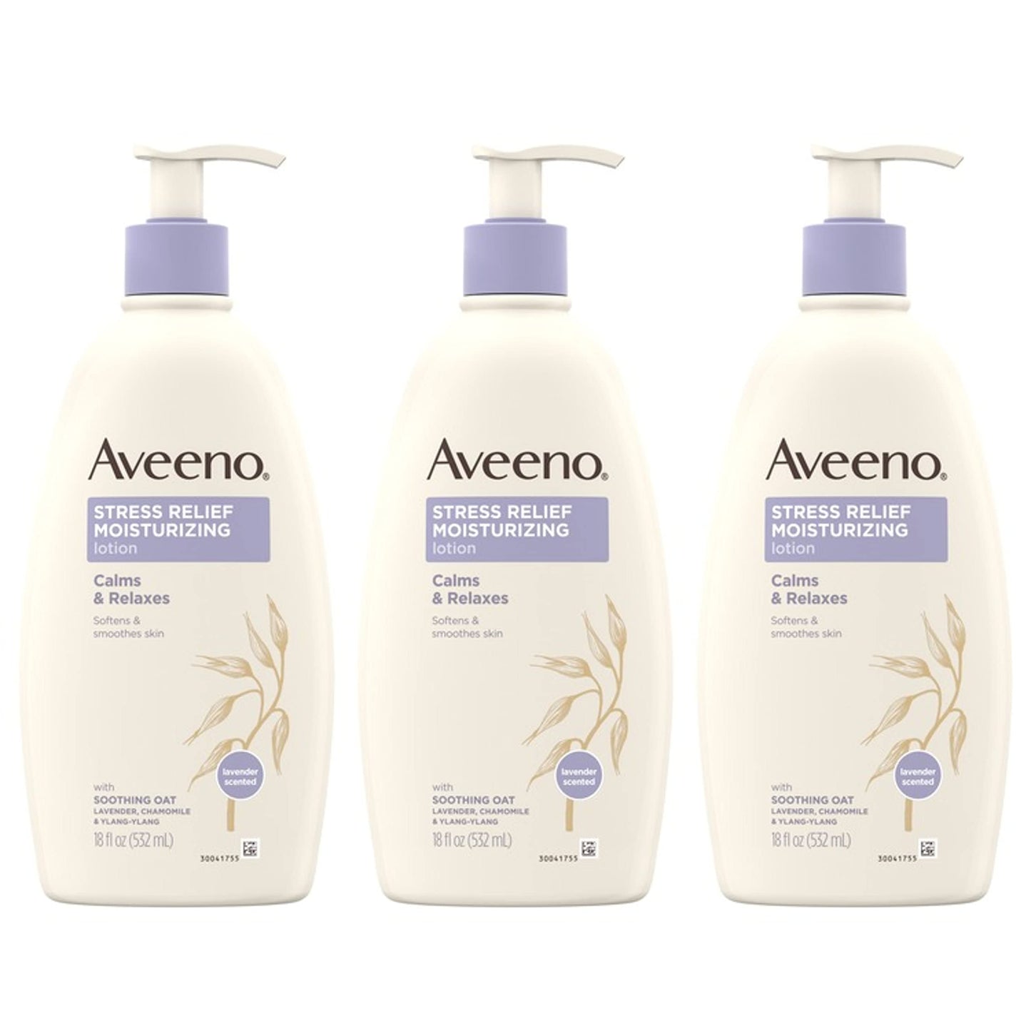 Aveeno Stress Relief Moisturizing Body Lotion with Lavender, Natural Oatmeal & Chamomile & Ylang-Ylang Essential Oils to Calm & Relax, Non-Greasy Beauty & Personal Care Aveeno