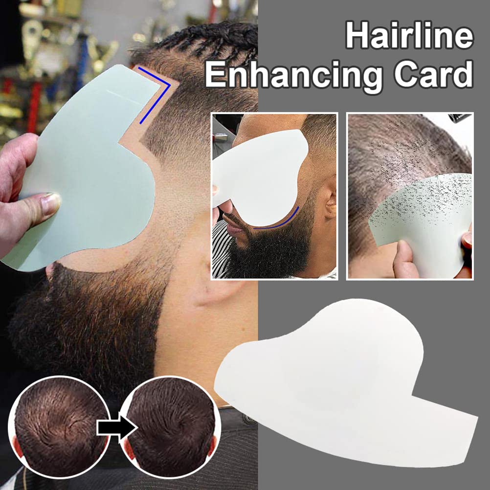 Hairline Enhancing Card Barber Line Up Beard Shaping Template, Hair Styling Tool for Edges and Crisp Lines with Color White (1) Beauty and Personal Care Zerone