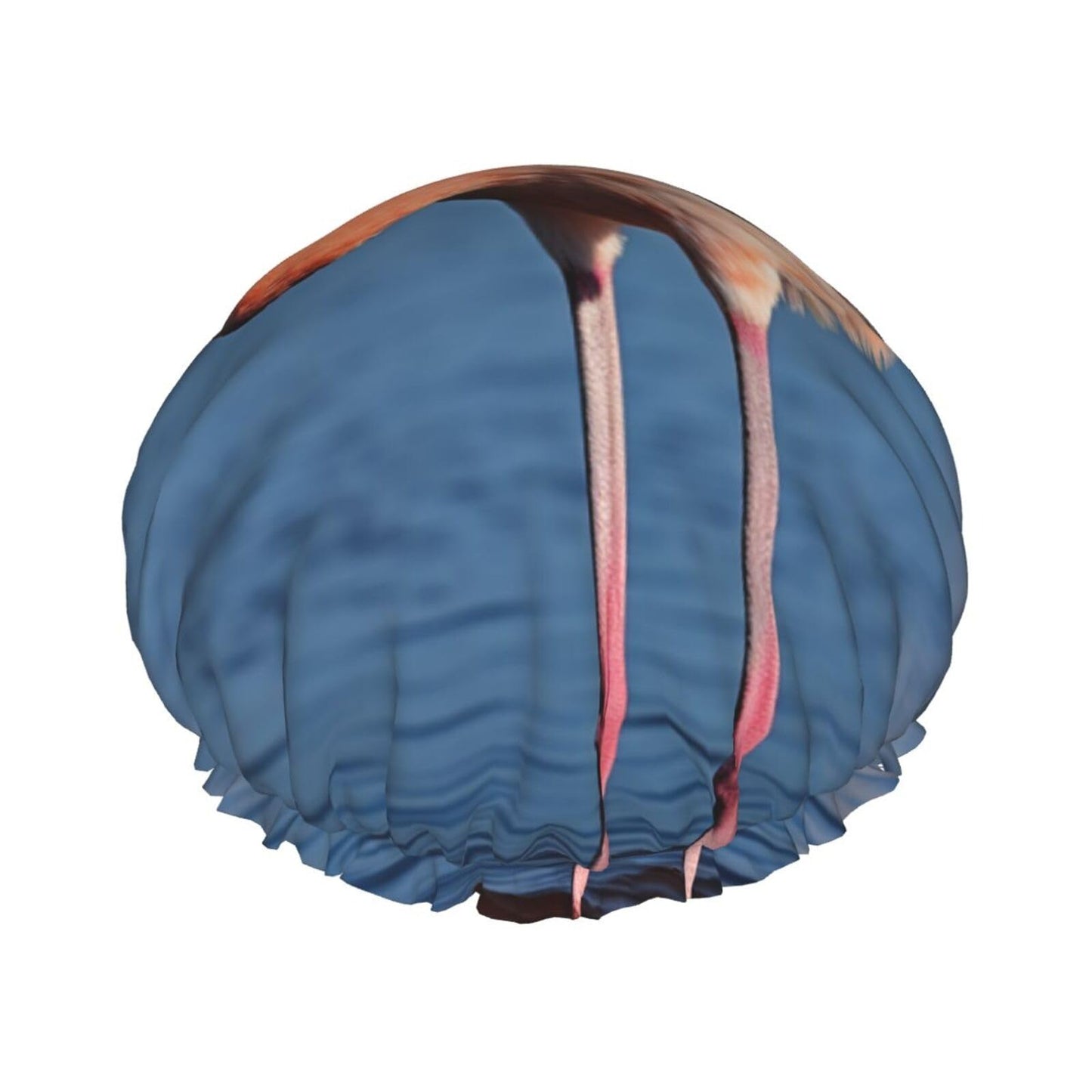 Flamingo In Water Ripple Shower Cap For Women Reusable Double Layers Bathing Bath Cap Hair Caps Waterproof Elastic Band Ladies Spa Salon Shower Hat Beauty and Personal Care GDSHJKLW