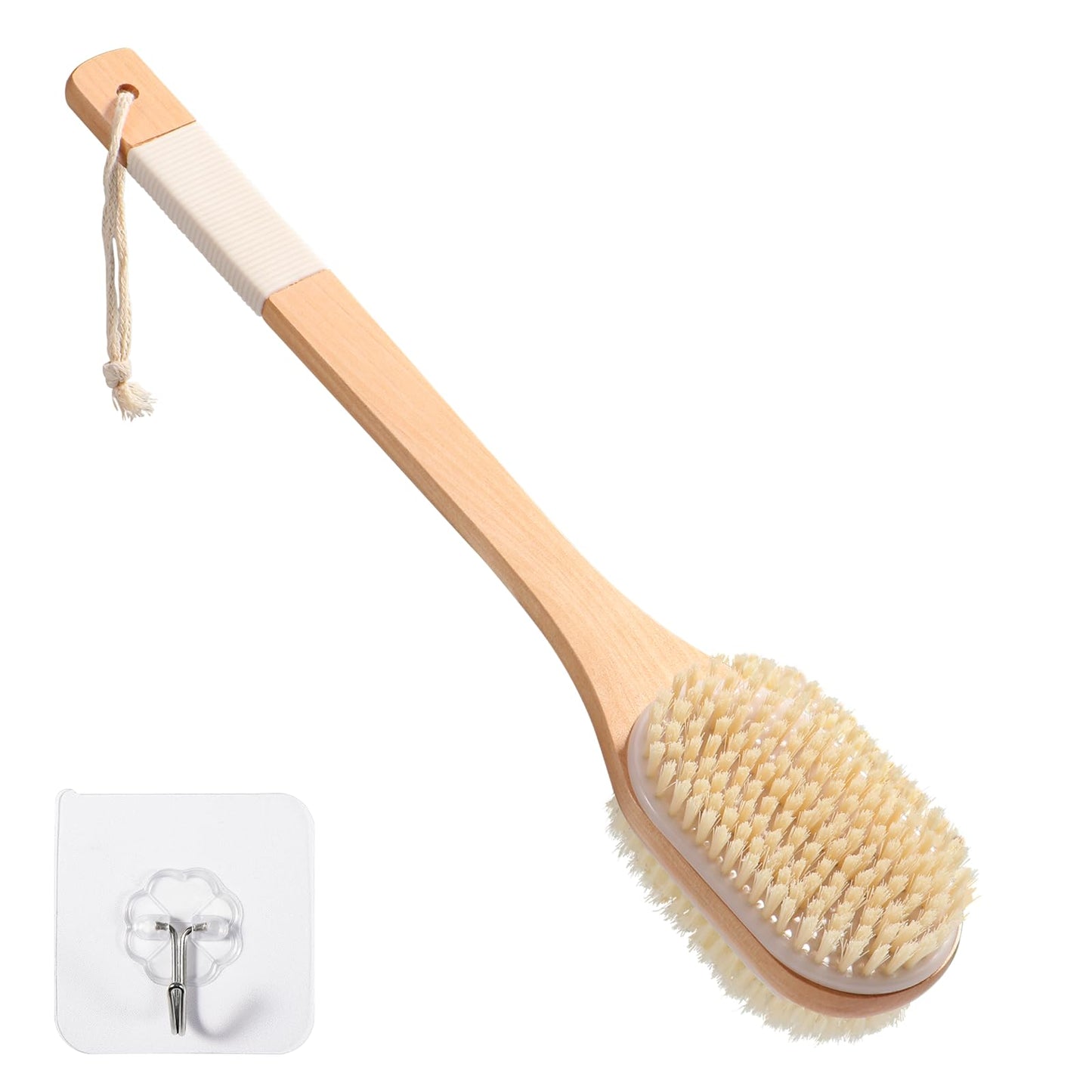 Blendura Back Brush Bath Brush, Wood-Coloured, Duschbürste Mit Langem Stiel, Shower Brush with Long Handle Beauty and Personal Care Blendura